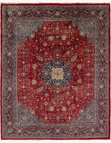 10' 2 x 12' 9 Hand Knotted Farahan Persian Wool Rug