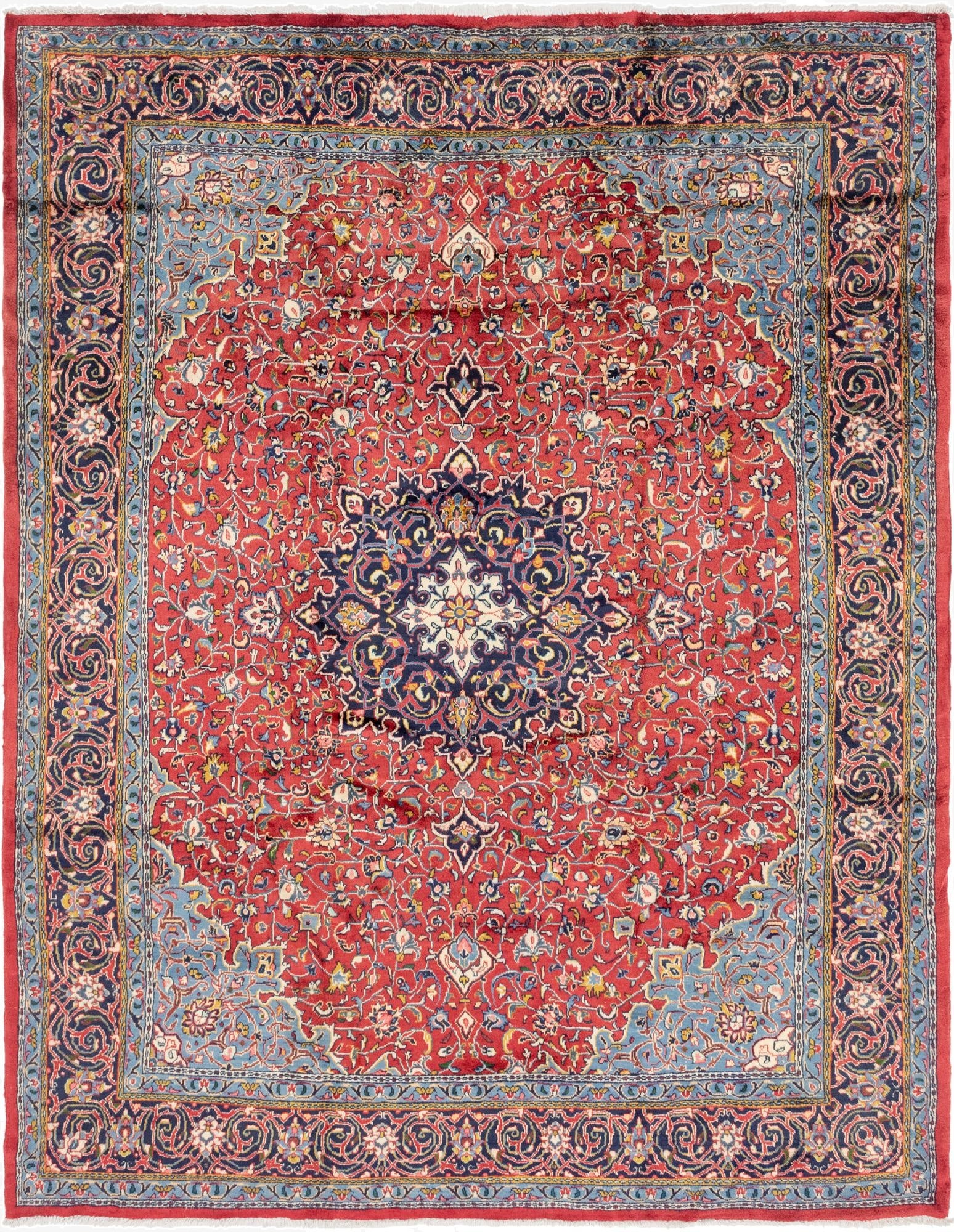 9' 9 x 12' 10  Hand Knotted Farahan Persian Wool Rug
