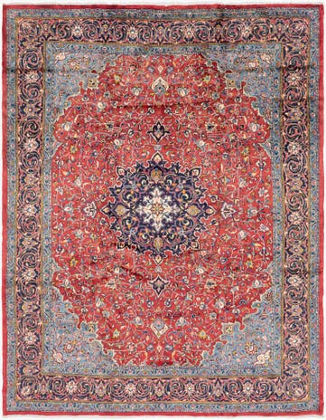 9' 9 x 12' 10 Hand Knotted Farahan Persian Wool Rug
