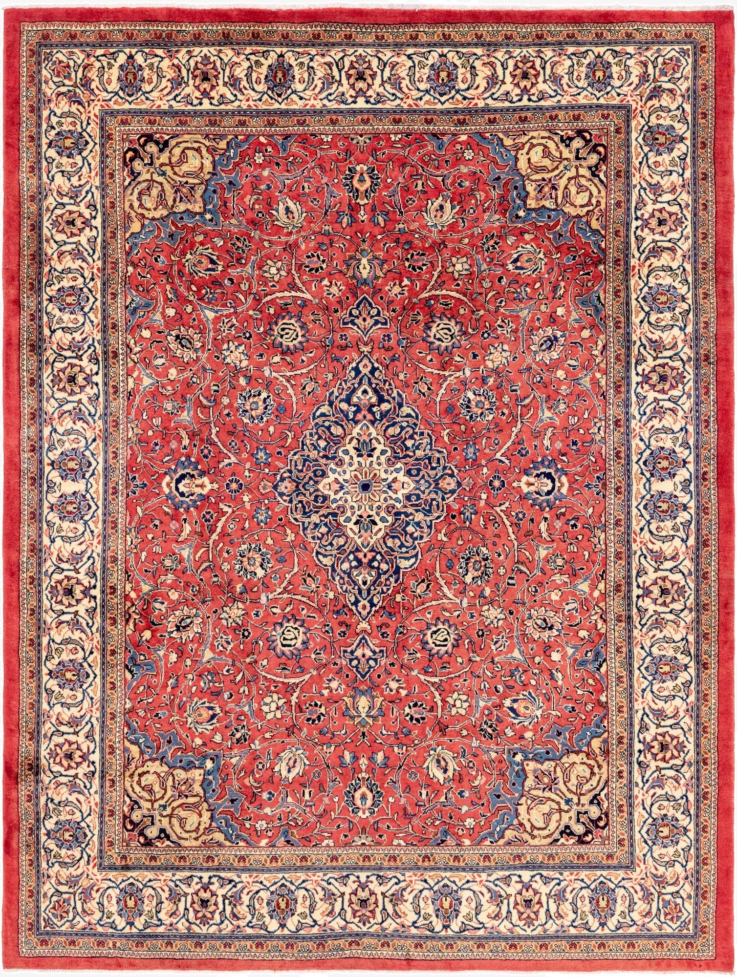 9' 10 x 13' 3  Hand Knotted Farahan Persian Wool Rug