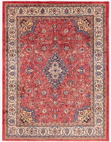 9' 10 x 13' 3 Hand Knotted Farahan Persian Wool Rug