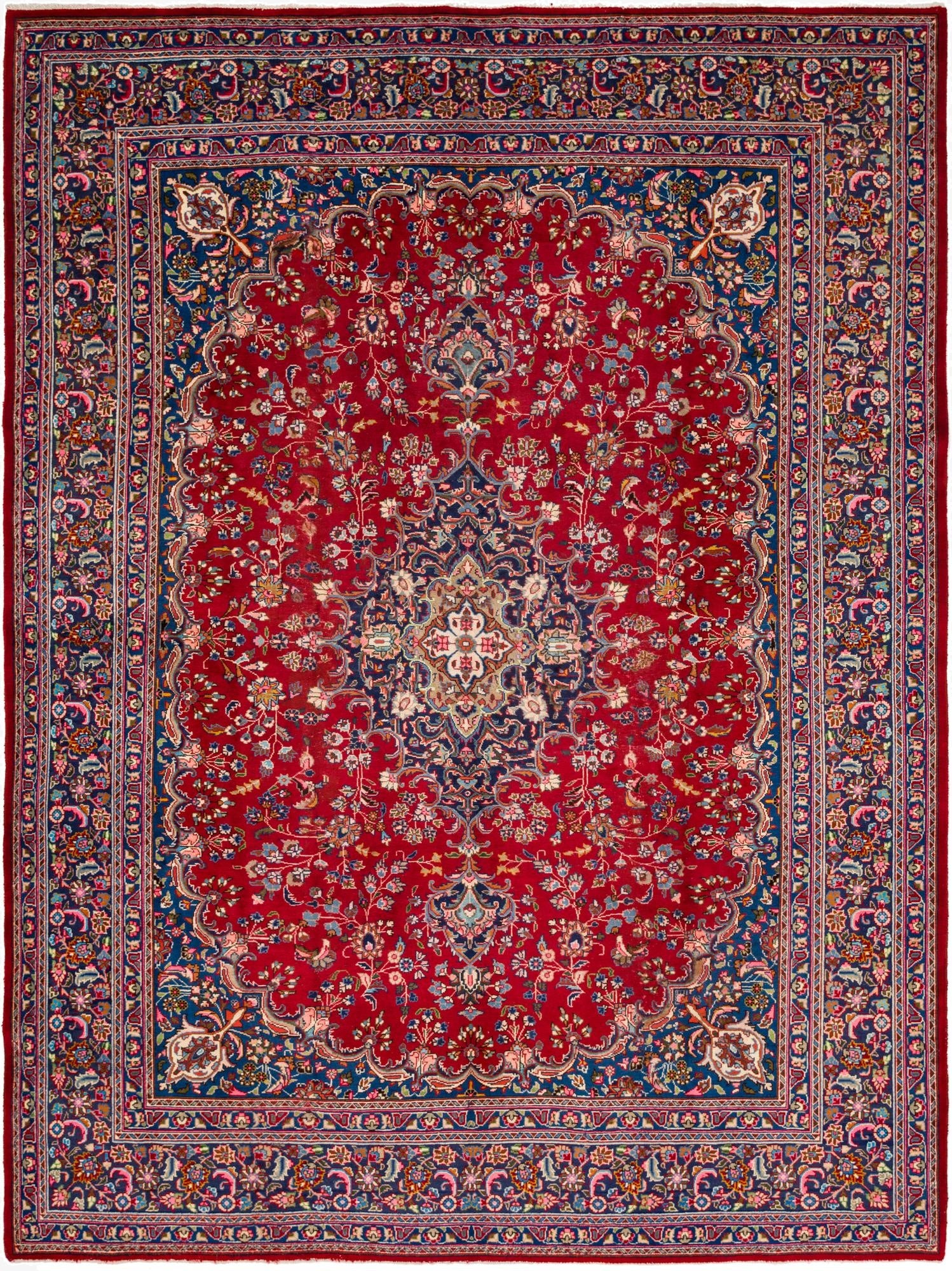 9' 8 x 12' 8  Hand Knotted Farahan Persian Wool Rug