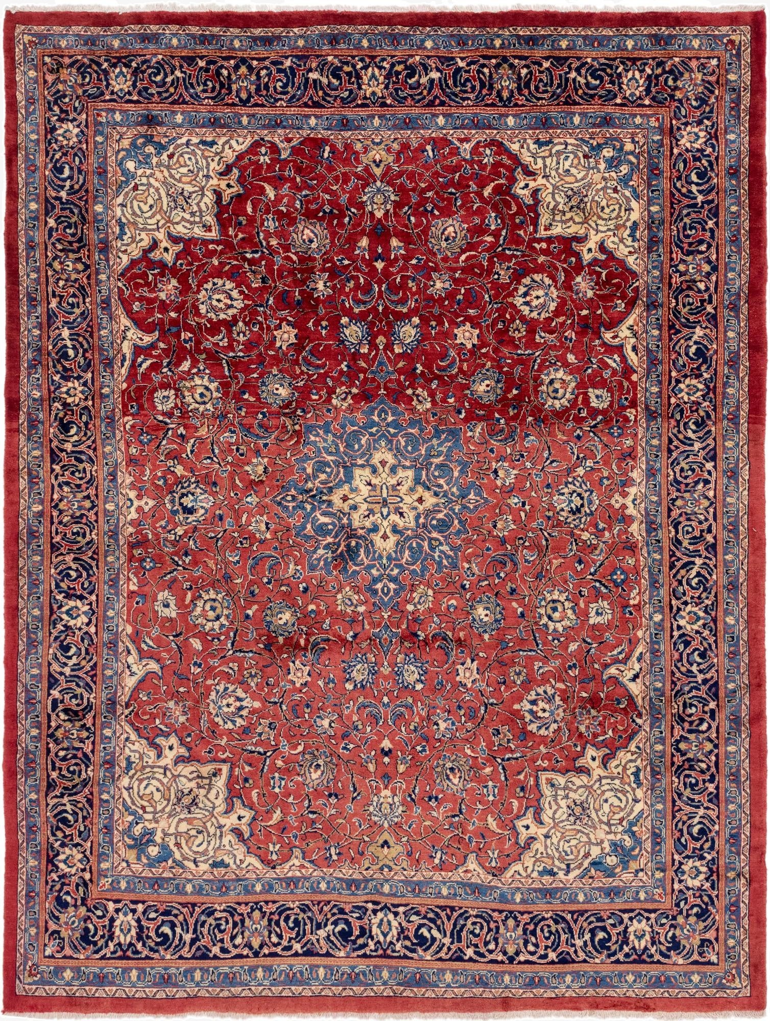 9' 10 x 12' 9  Hand Knotted Farahan Persian Wool Rug