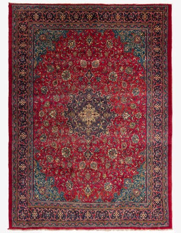 9' 6 x 13' Hand Knotted Farahan Persian Wool Rug