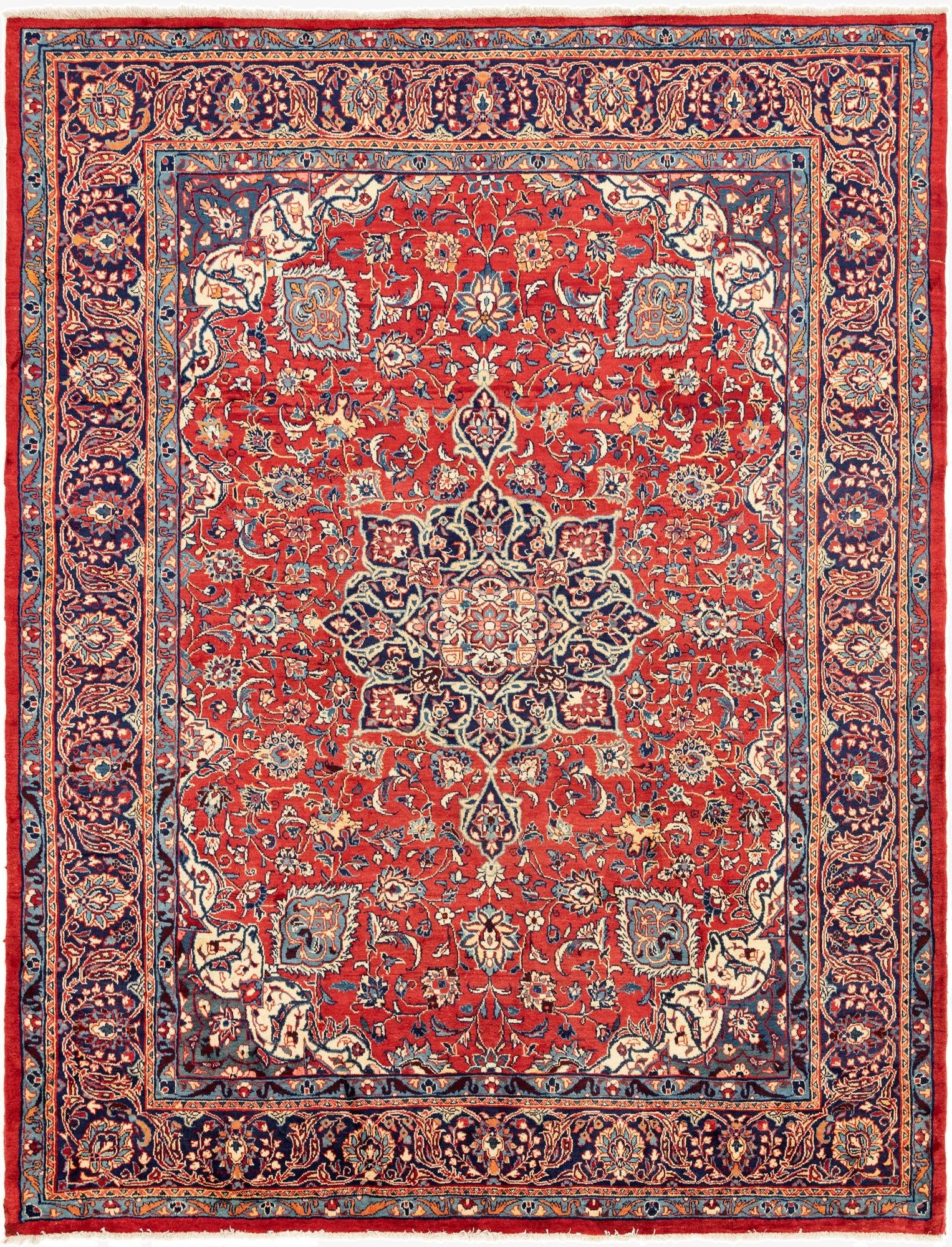 9' 9 x 12' 10  Hand Knotted Farahan Persian Wool Rug