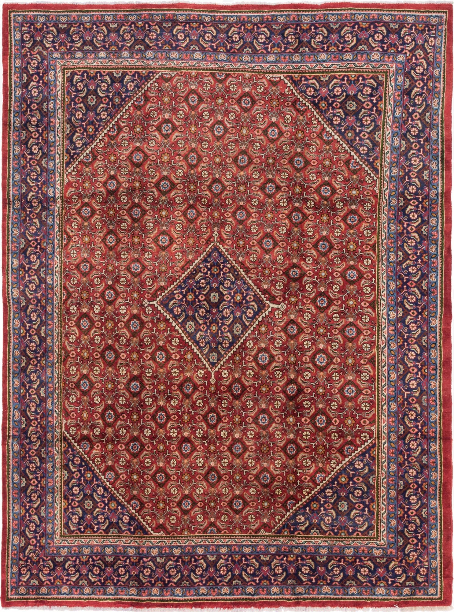 9' 9 x 13'  Hand Knotted Farahan Persian Wool Rug