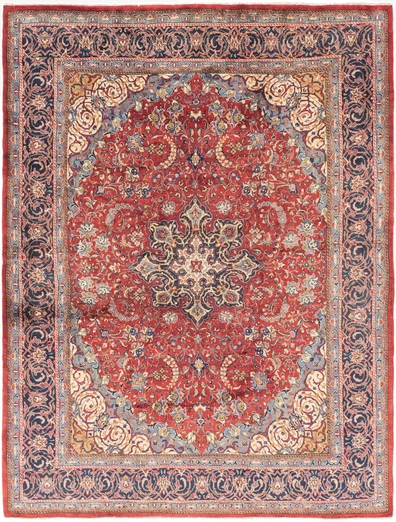 9' 10 x 13'  Hand Knotted Farahan Persian Wool Rug
