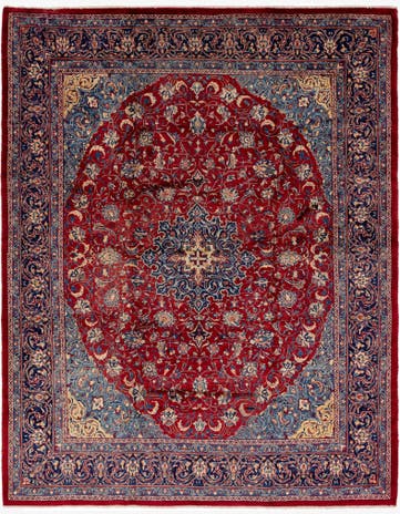 10' x 13' Hand Knotted Farahan Persian Wool Rug