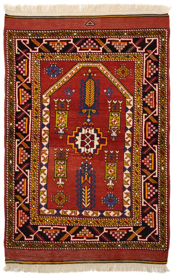 Detail image of 3' 7 x 5' 4 Hand Knotted Fars Oriental Wool Rug