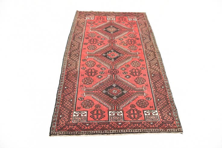 Detail image of 3' 4 x 6' 3 Hand Knotted Ferdos Persian Wool Rug