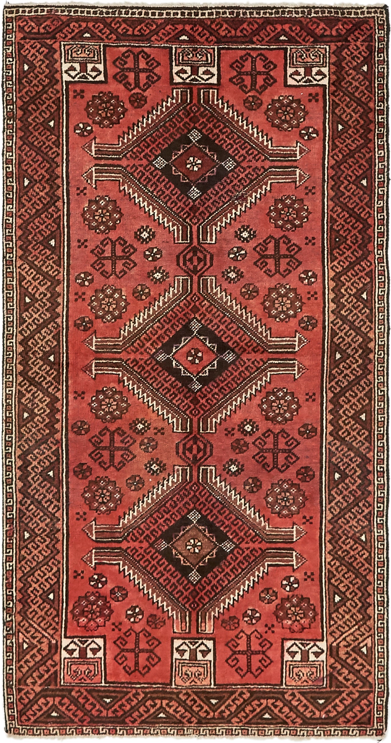 3' 4 x 6' 3 Hand Knotted Ferdos Persian Wool Rug