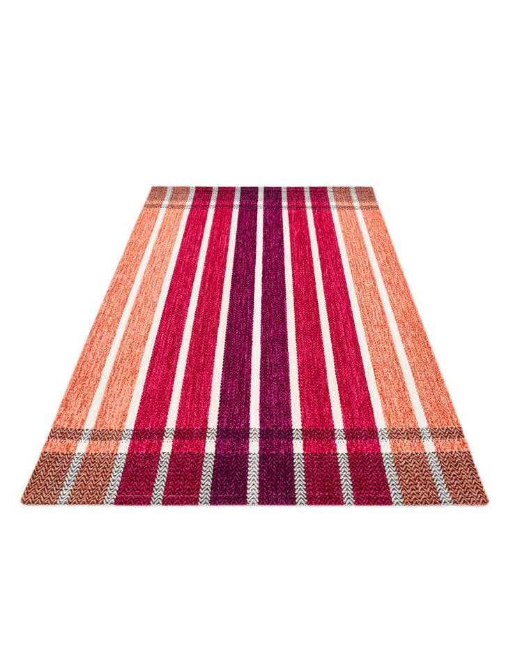 Detail image of 1' 10 x 2' 10 Flatweave Cotton Dhurrie Rug