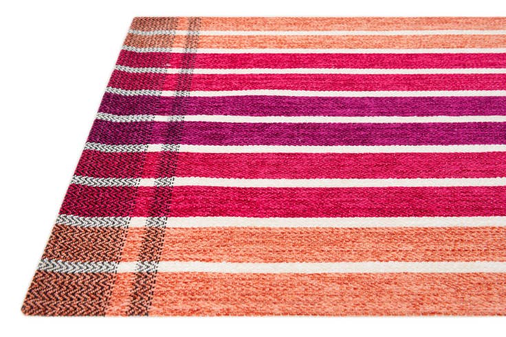 Detail image of 1' 10 x 2' 10 Flatweave Cotton Dhurrie Rug