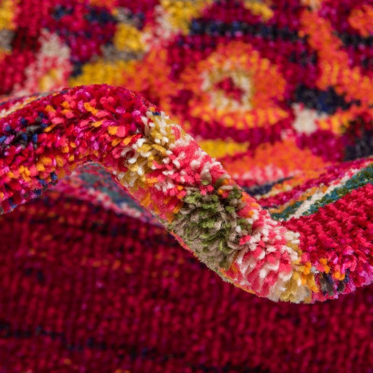 Detail image of 2' 2 x 3' Washable Fleur Rug