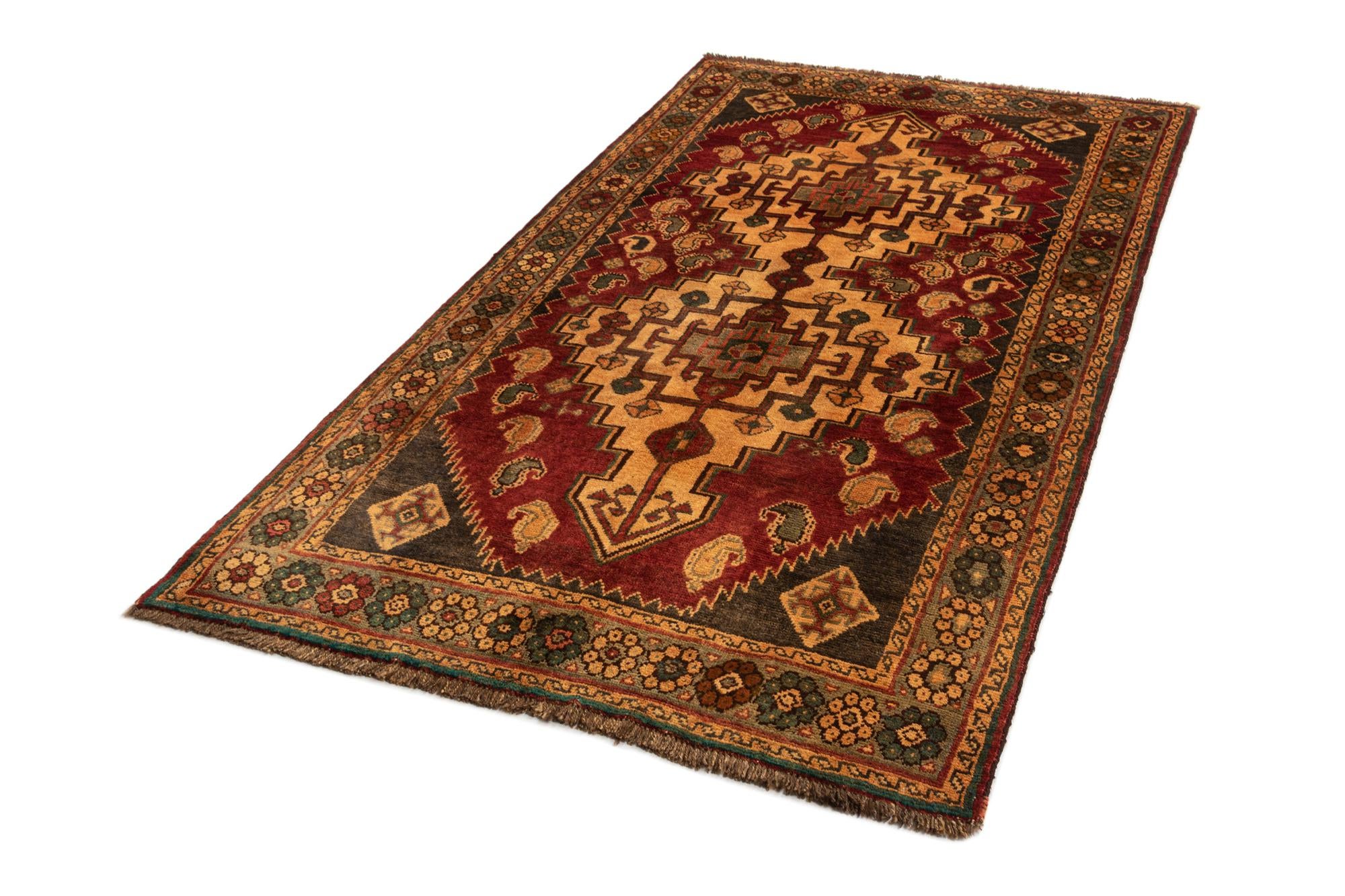 4' x 7' 8 Gabbeh Wool Rug