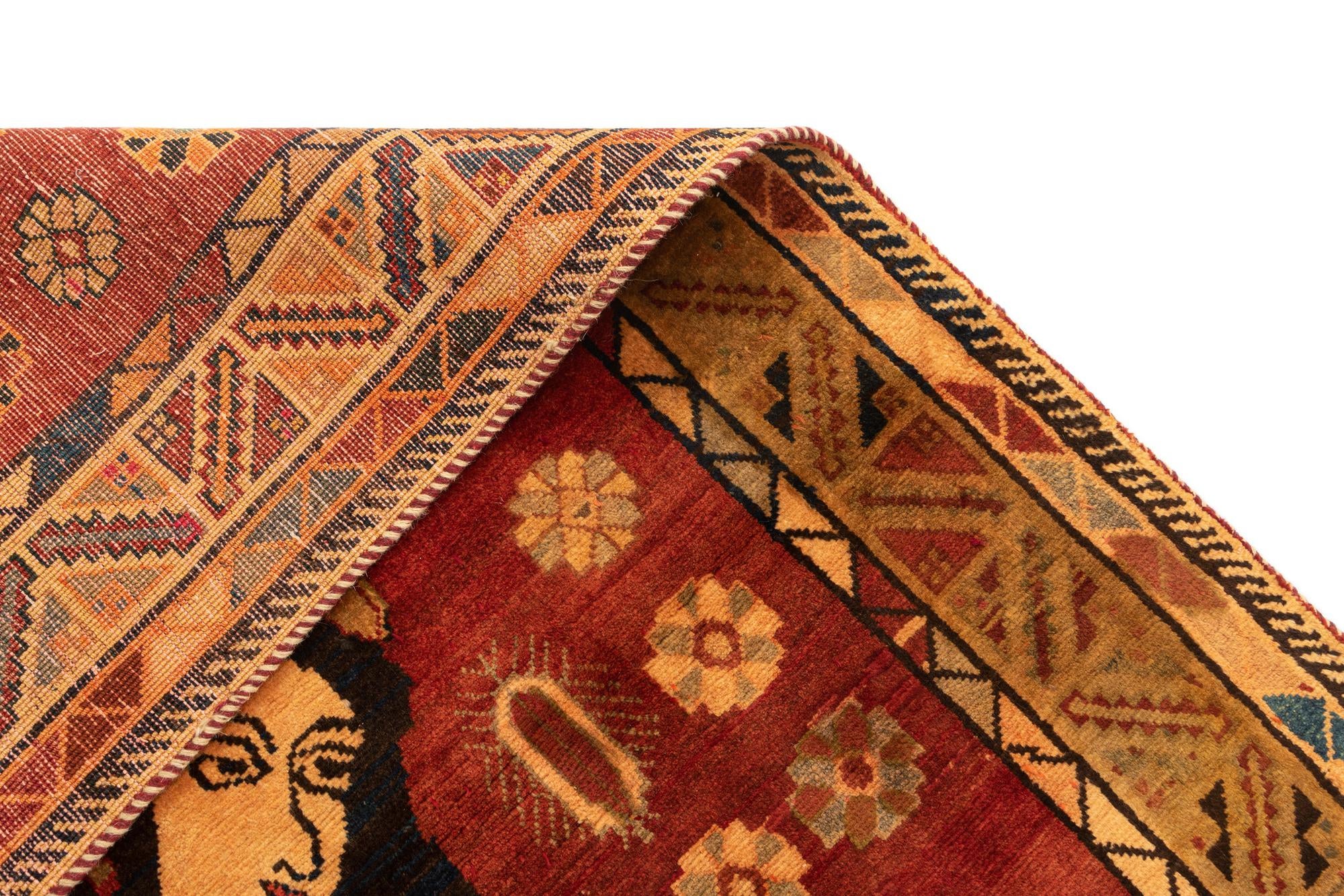4' 11 x 8' Gabbeh Wool Rug