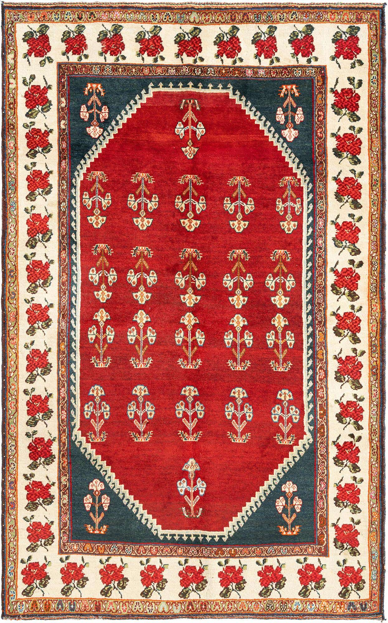 5' x 8' 1 Gabbeh Wool Rug