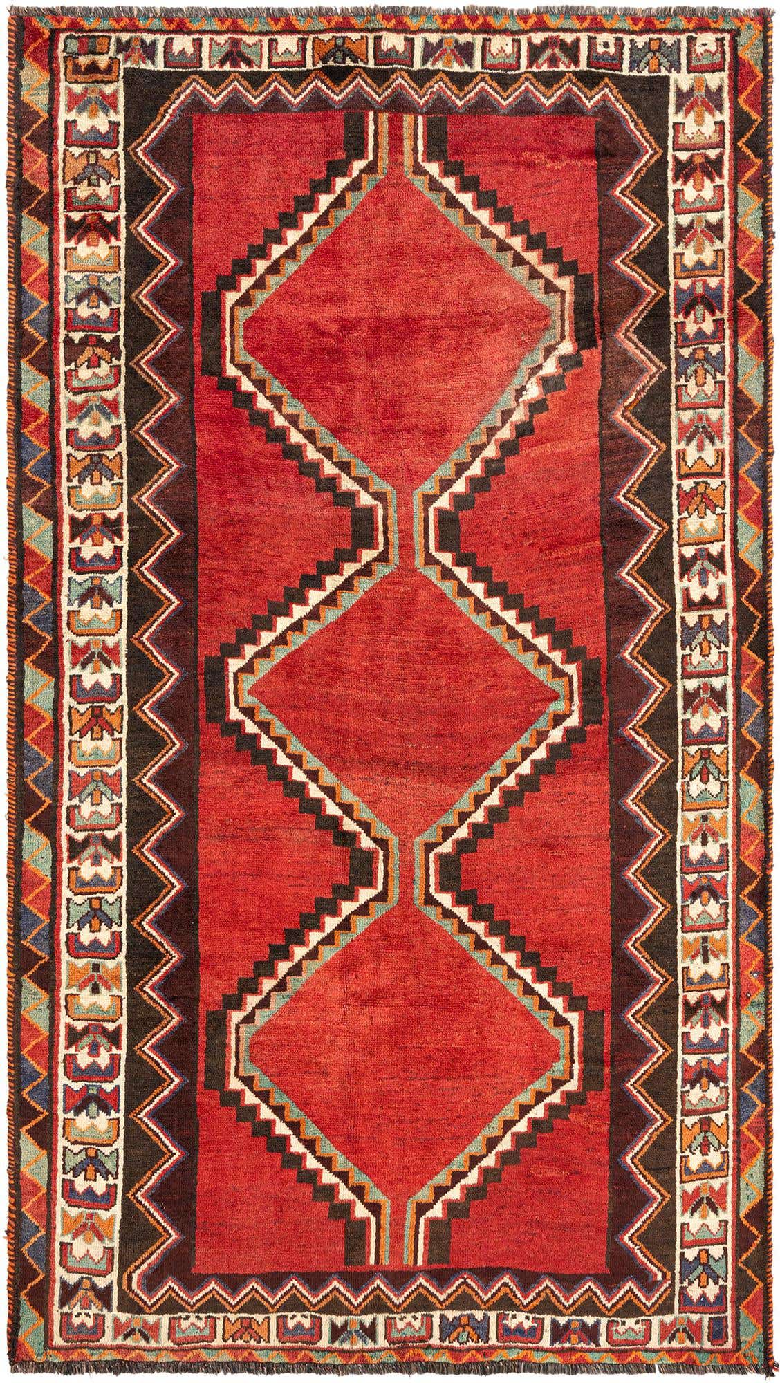 4' 8 x 8' 3 Gabbeh Wool Rug