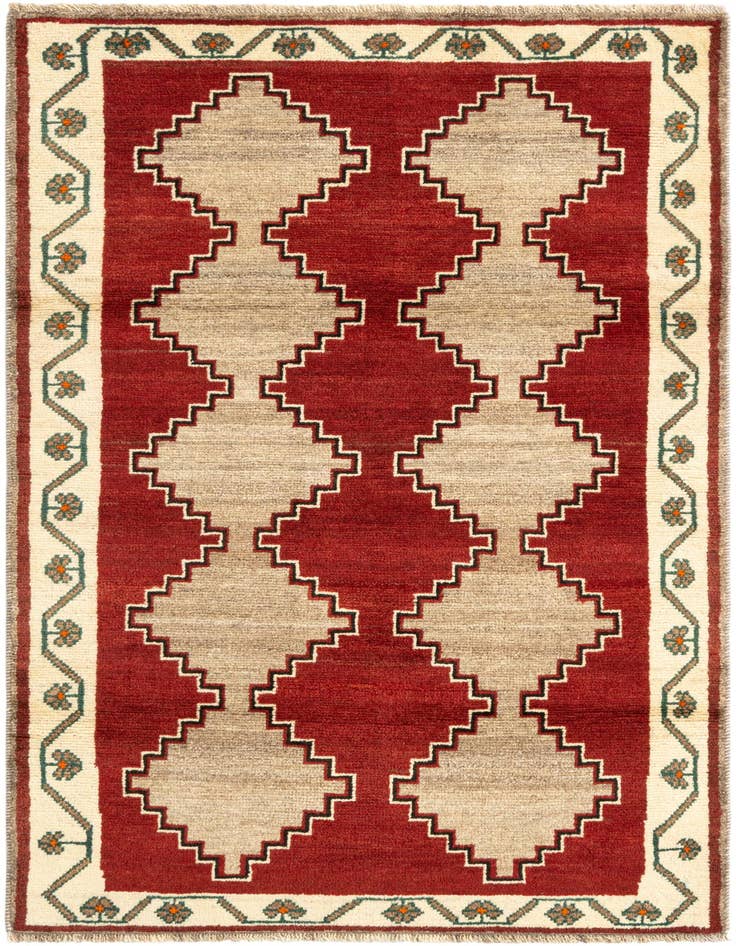 Detail image of 3' x 5' 10 Gabbeh Wool Rug