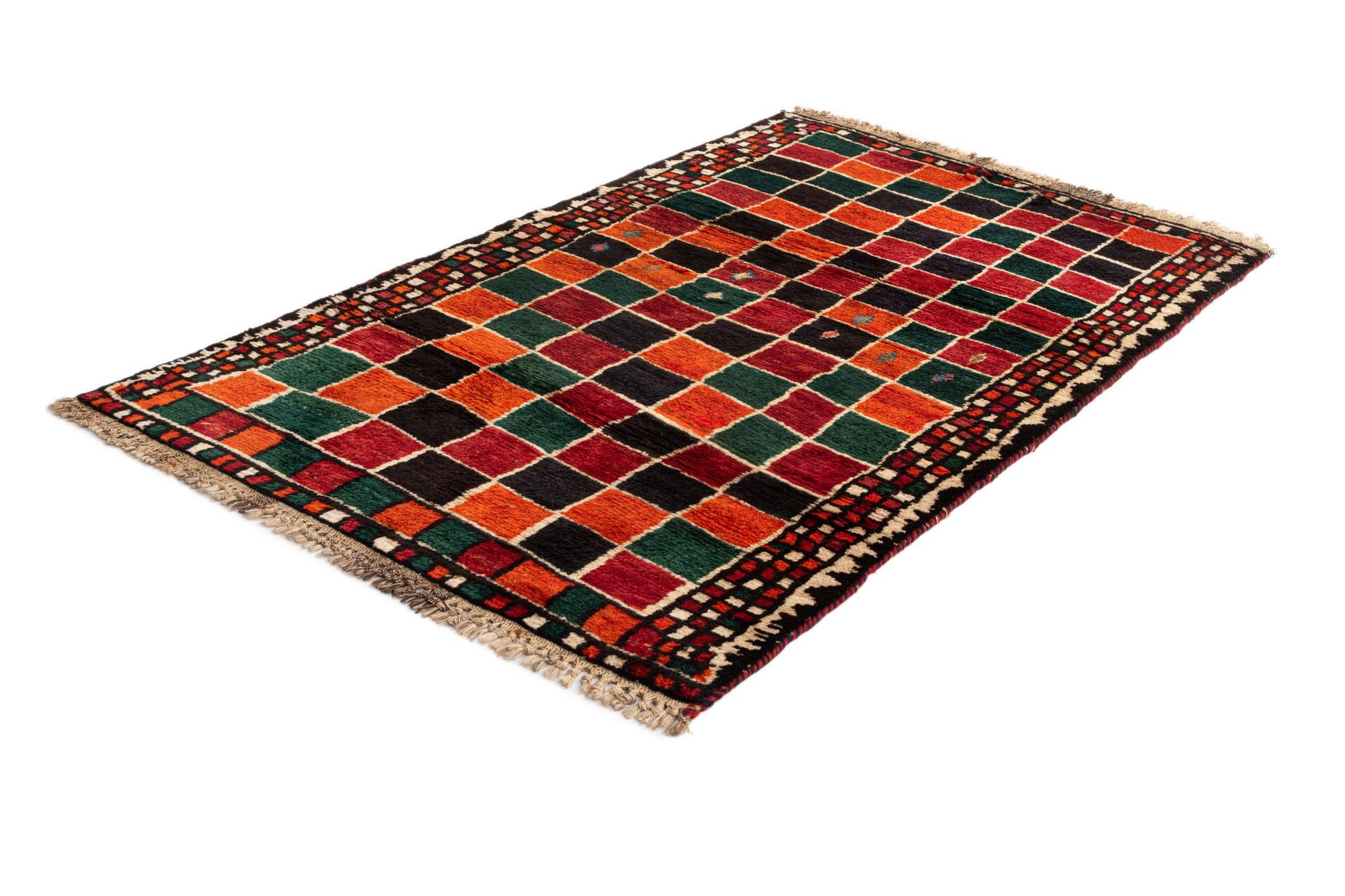 3' 11 x 6' 8 Gabbeh Wool Rug