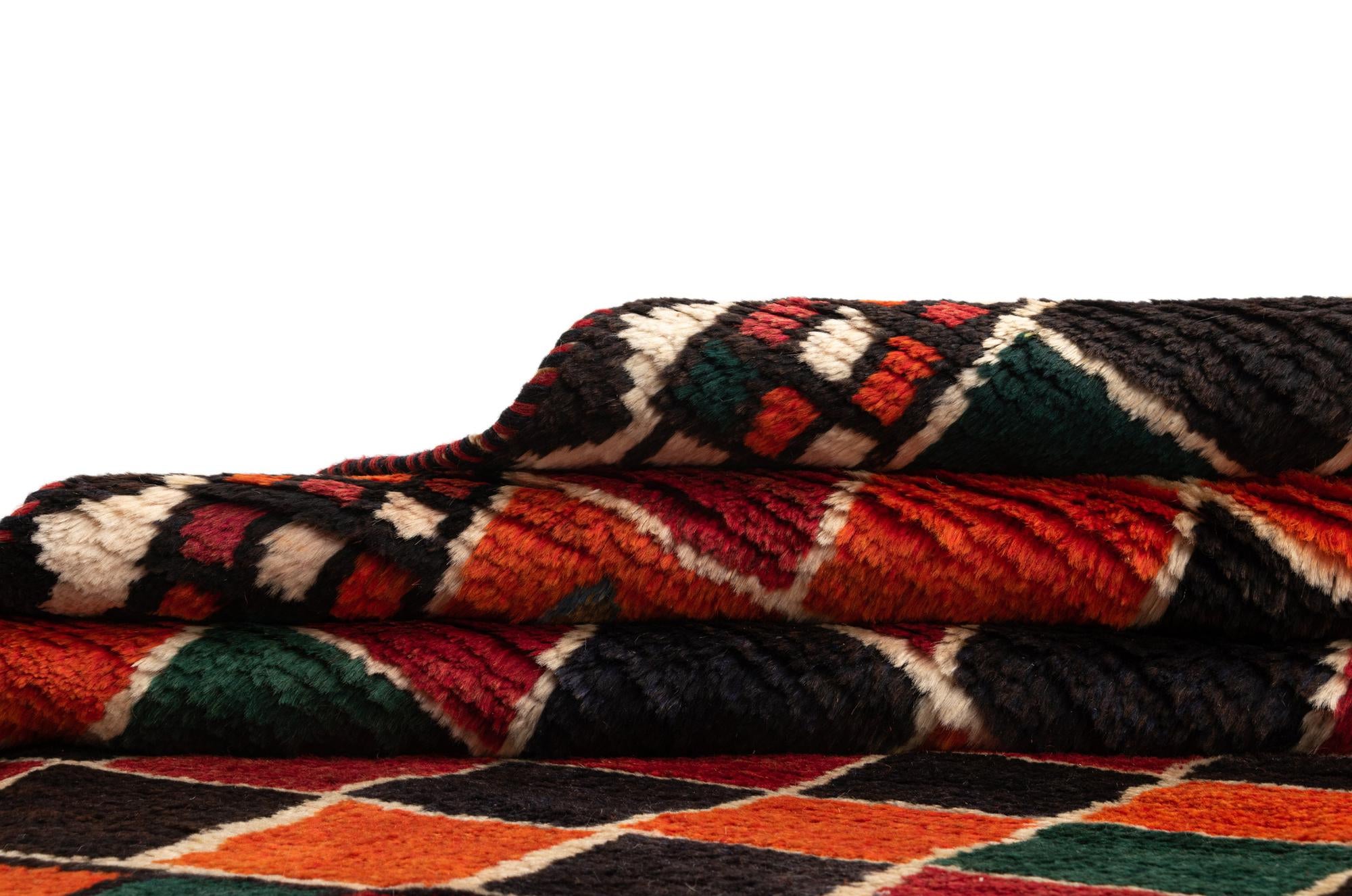 3' 11 x 6' 8 Gabbeh Wool Rug