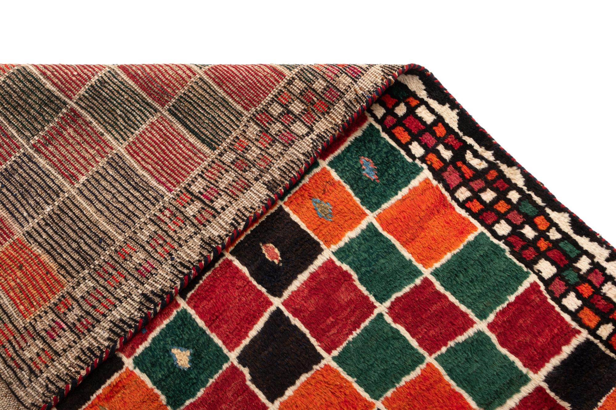3' 11 x 6' 8 Gabbeh Wool Rug