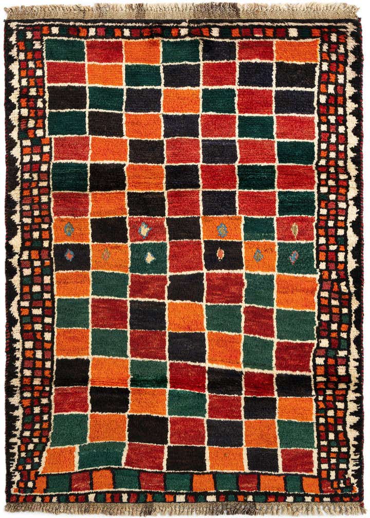 3' 11 x 6' 8 Gabbeh Wool Rug