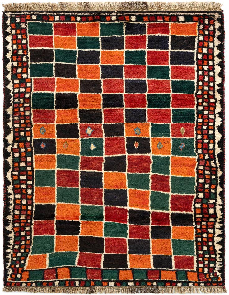 Detail image of 3' 11 x 6' 8 Gabbeh Wool Rug