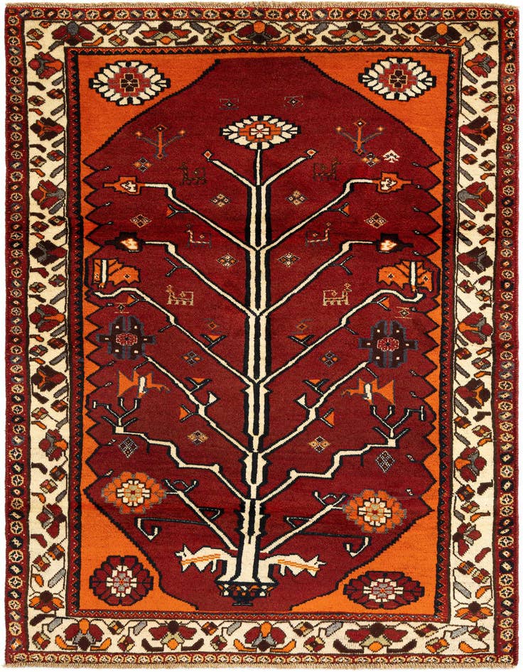 Detail image of 3' 6 x 6' Gabbeh Wool Rug