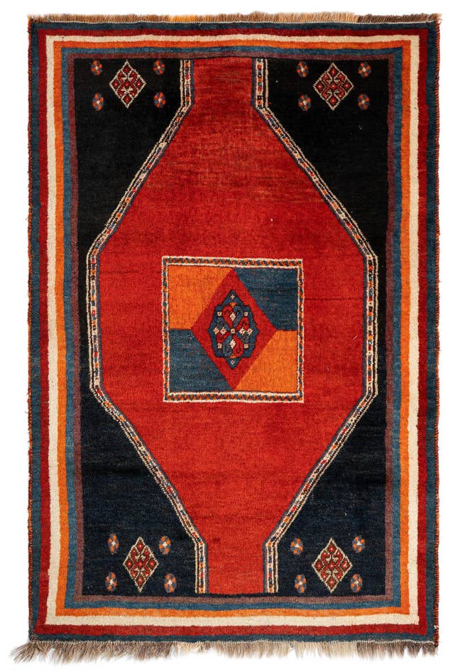 Detail image of 3' 7 x 5' 5 Gabbeh Wool Rug