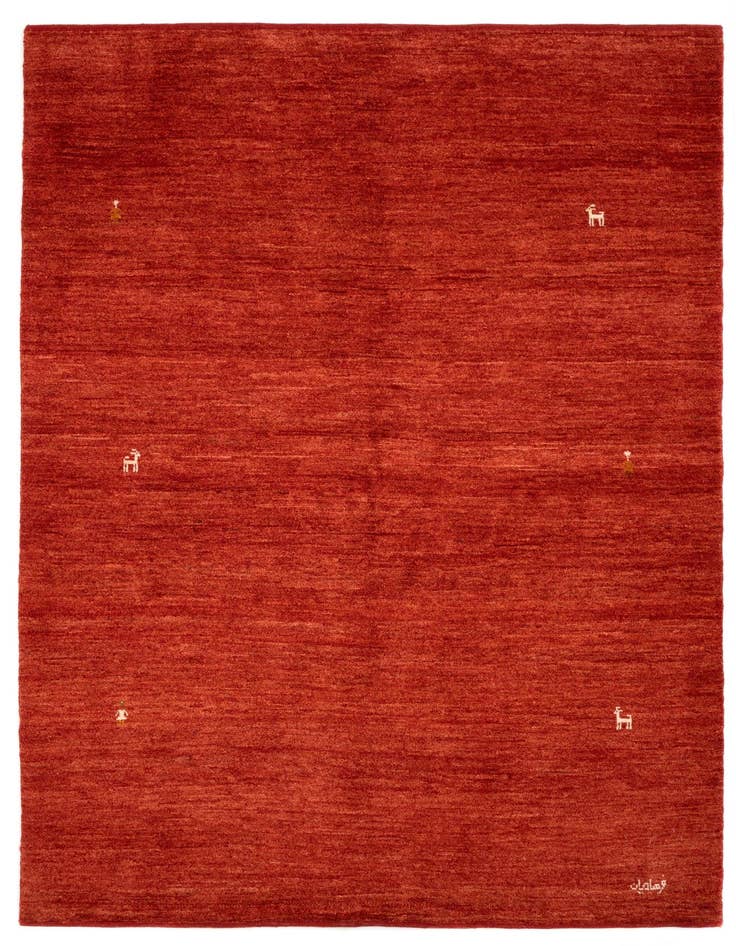 Detail image of 5' 6 x 7' 8 Hand Knotted Gabbeh Persian Wool Rug
