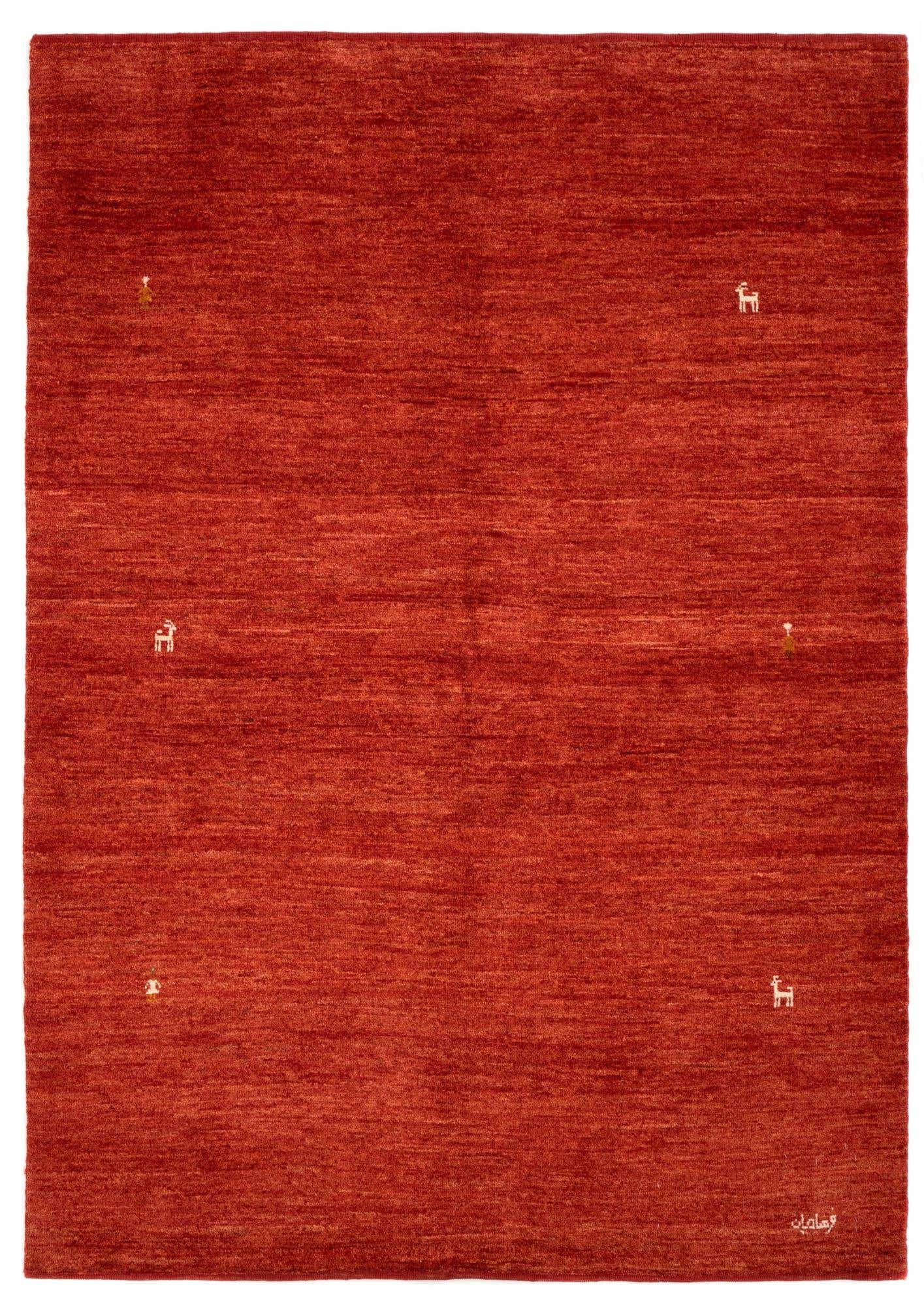 5' 6 x 7' 8 Hand Knotted Gabbeh Persian Wool Rug
