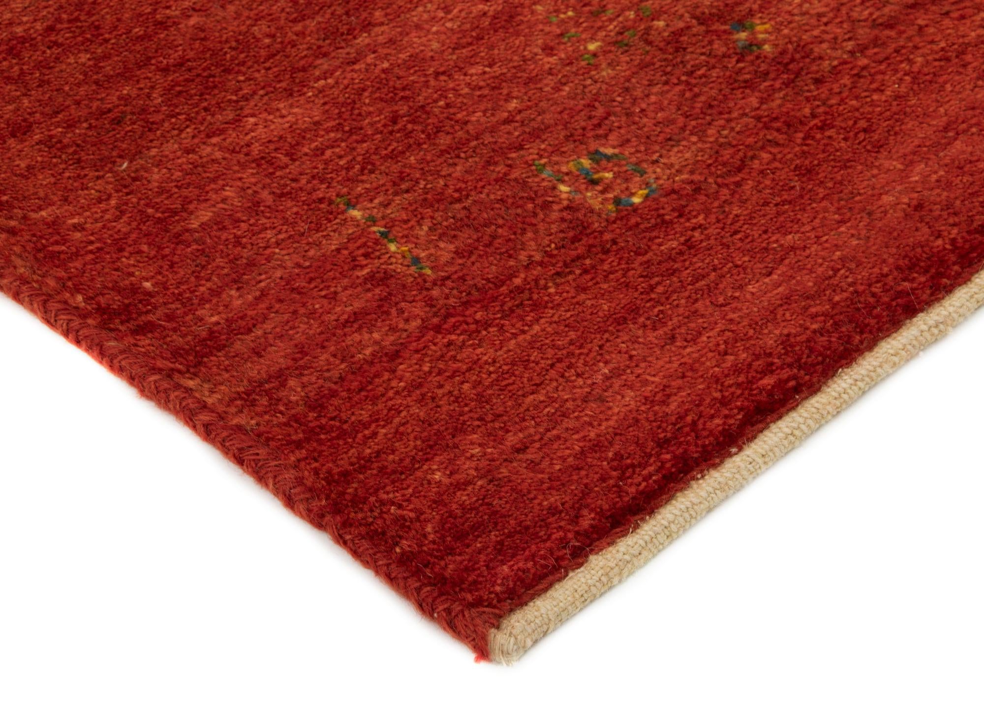 5' 1 x 6' 4 Hand Knotted Gabbeh Persian Wool Rug