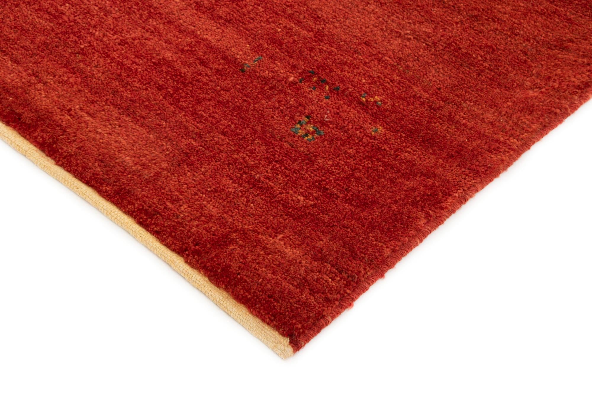 4' 8 x 7' 1 Hand Knotted Gabbeh Persian Wool Rug