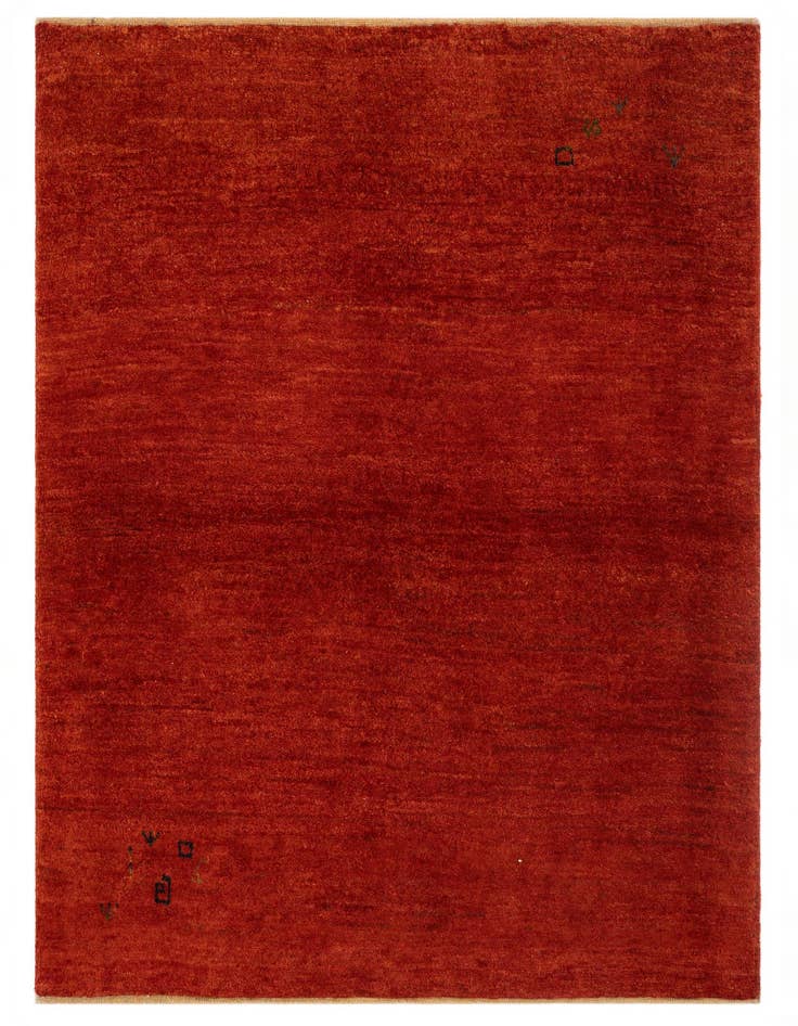 Detail image of 4' x 4' 11 Hand Knotted Gabbeh Persian Wool Rug