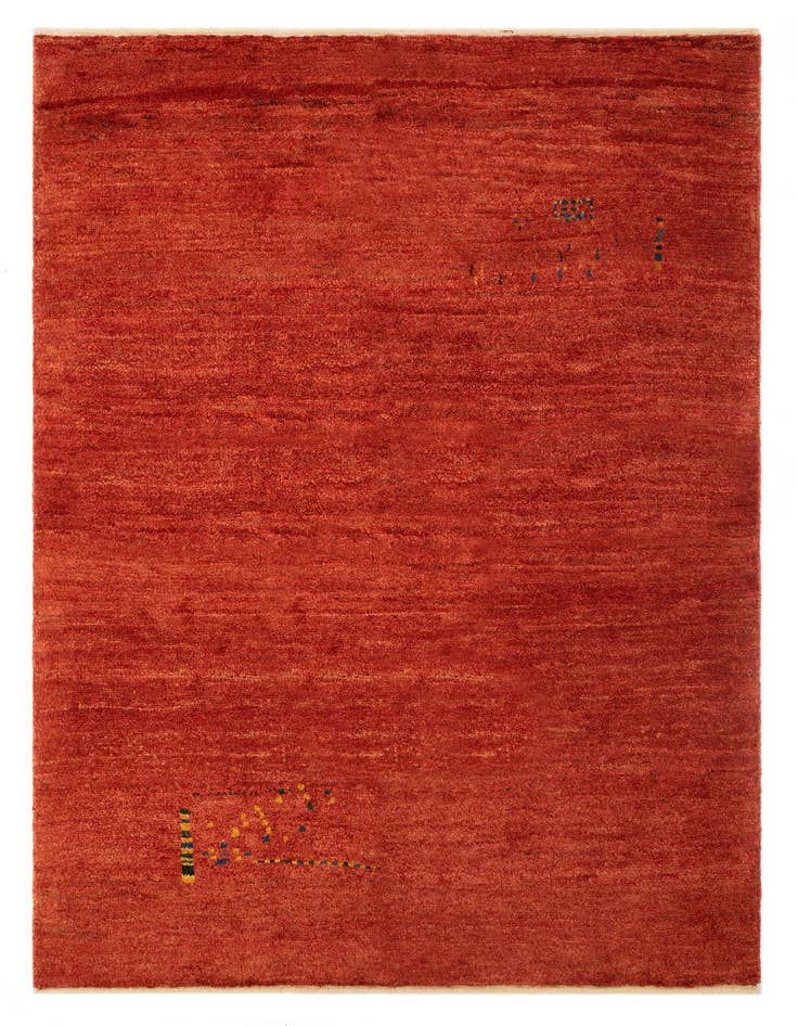 Detail image of 3' 11 x 5' 7 Hand Knotted Gabbeh Persian Wool Rug