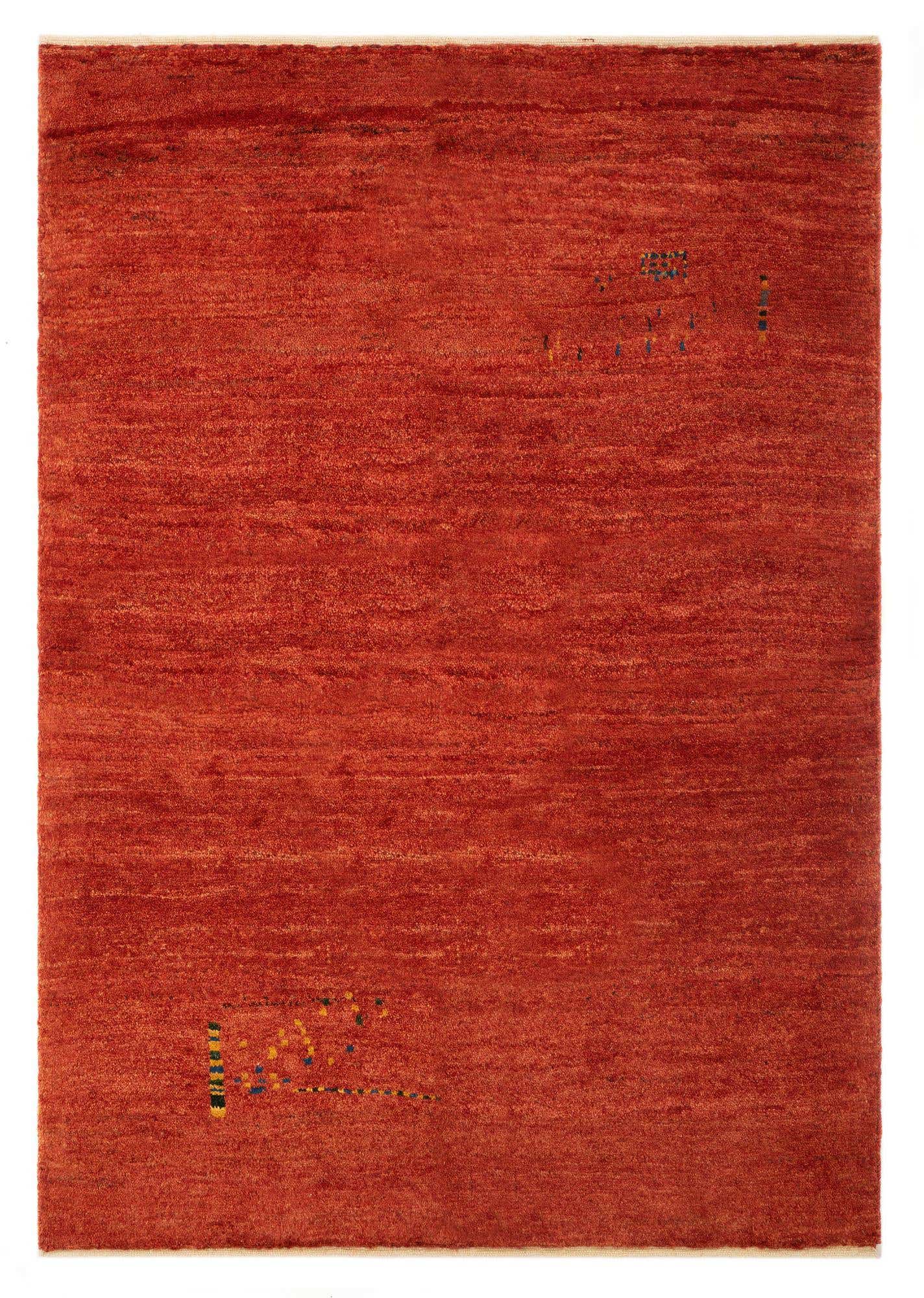 3' 11 x 5' 7 Hand Knotted Gabbeh Persian Wool Rug