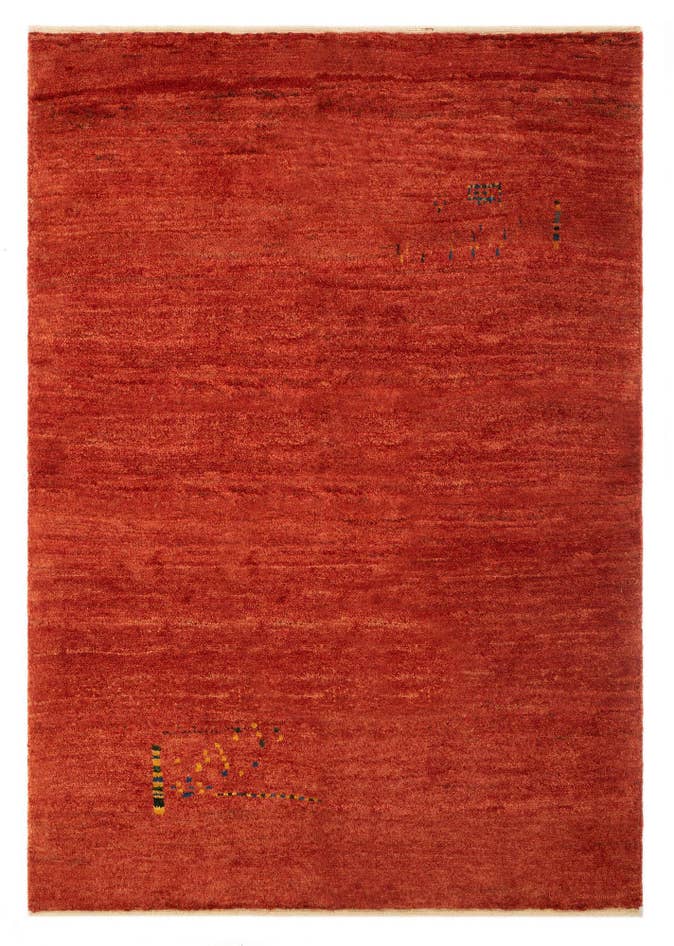Detail image of 3' 11 x 5' 7 Hand Knotted Gabbeh Persian Wool Rug
