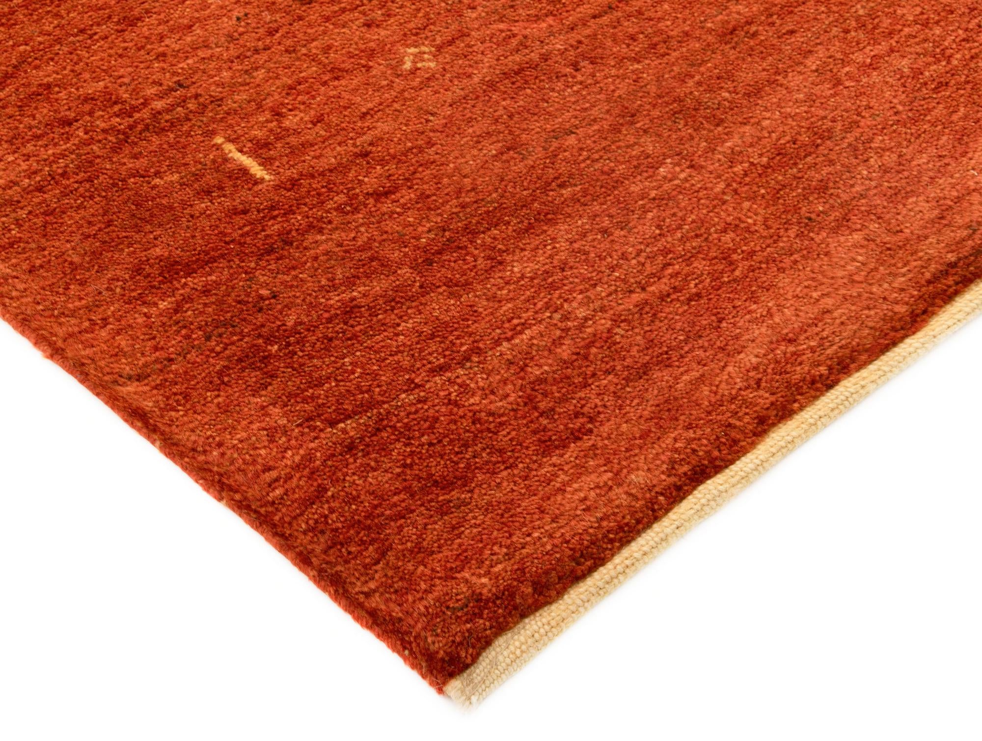 3' 9 x 5' 10 Hand Knotted Gabbeh Persian Wool Rug