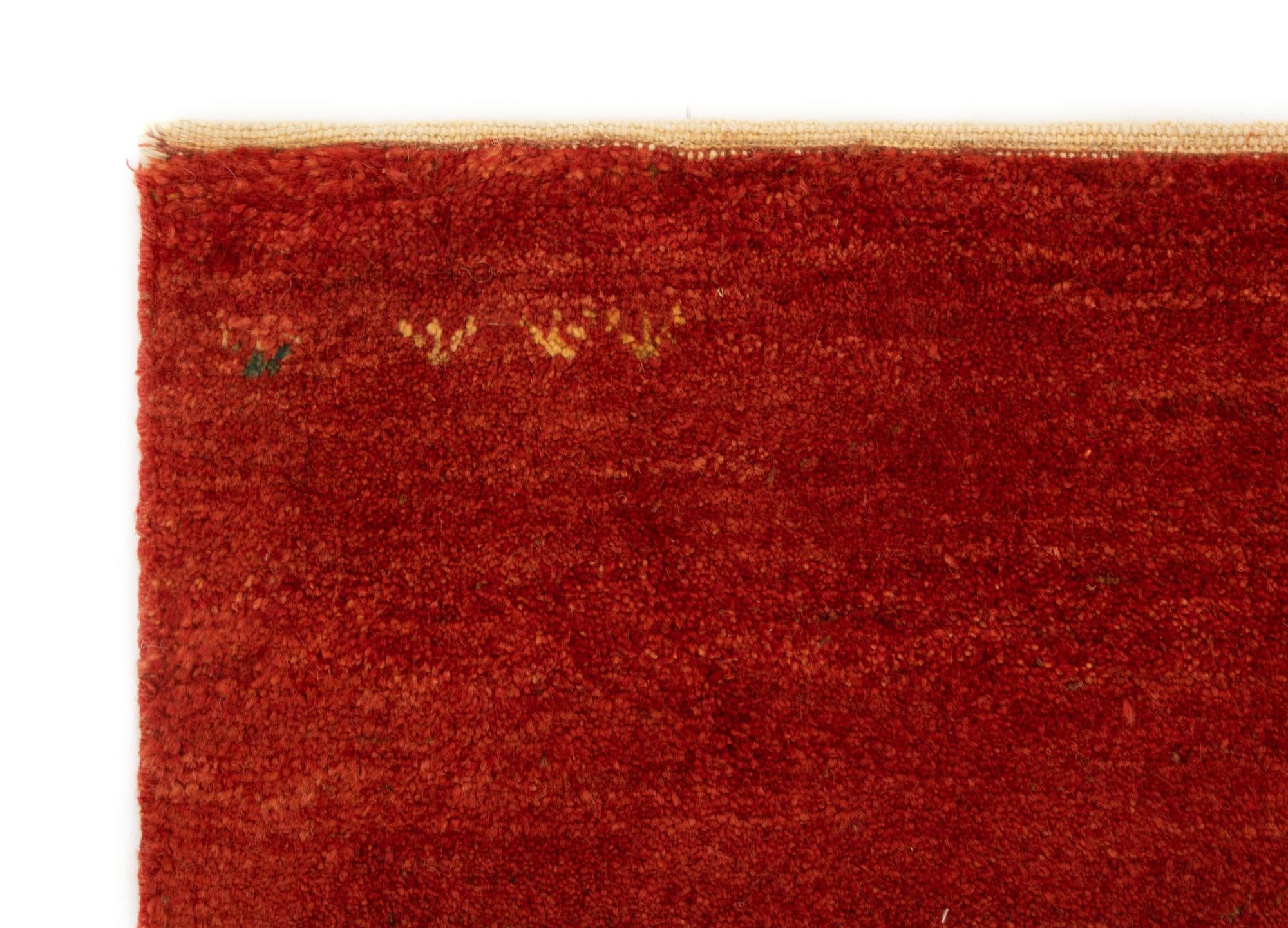 4' x 5' 6 Hand Knotted Gabbeh Persian Wool Rug