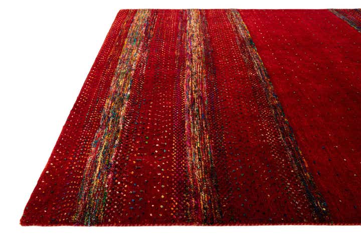 4' 10 x 6' 6 Hand Knotted Gabbeh Wool Rug
