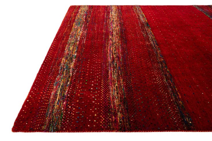 Detail image of 4' 10 x 6' 6 Hand Knotted Gabbeh Wool Rug