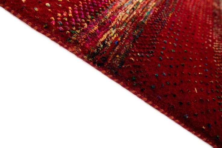 Detail image of 4' 10 x 6' 6 Hand Knotted Gabbeh Wool Rug