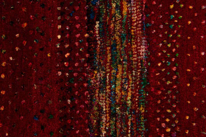 4' 10 x 6' 6 Hand Knotted Gabbeh Wool Rug