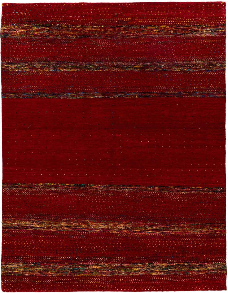 Detail image of 4' 10 x 6' 6 Hand Knotted Gabbeh Wool Rug