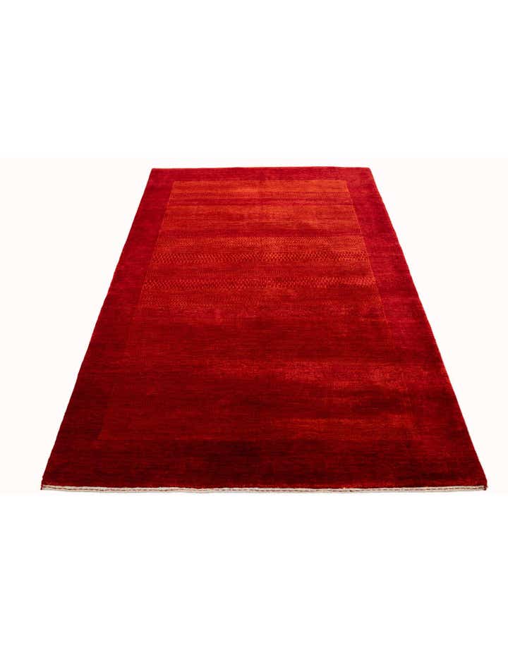 4' 9 x 6' 7 Hand Knotted Gabbeh Wool Rug