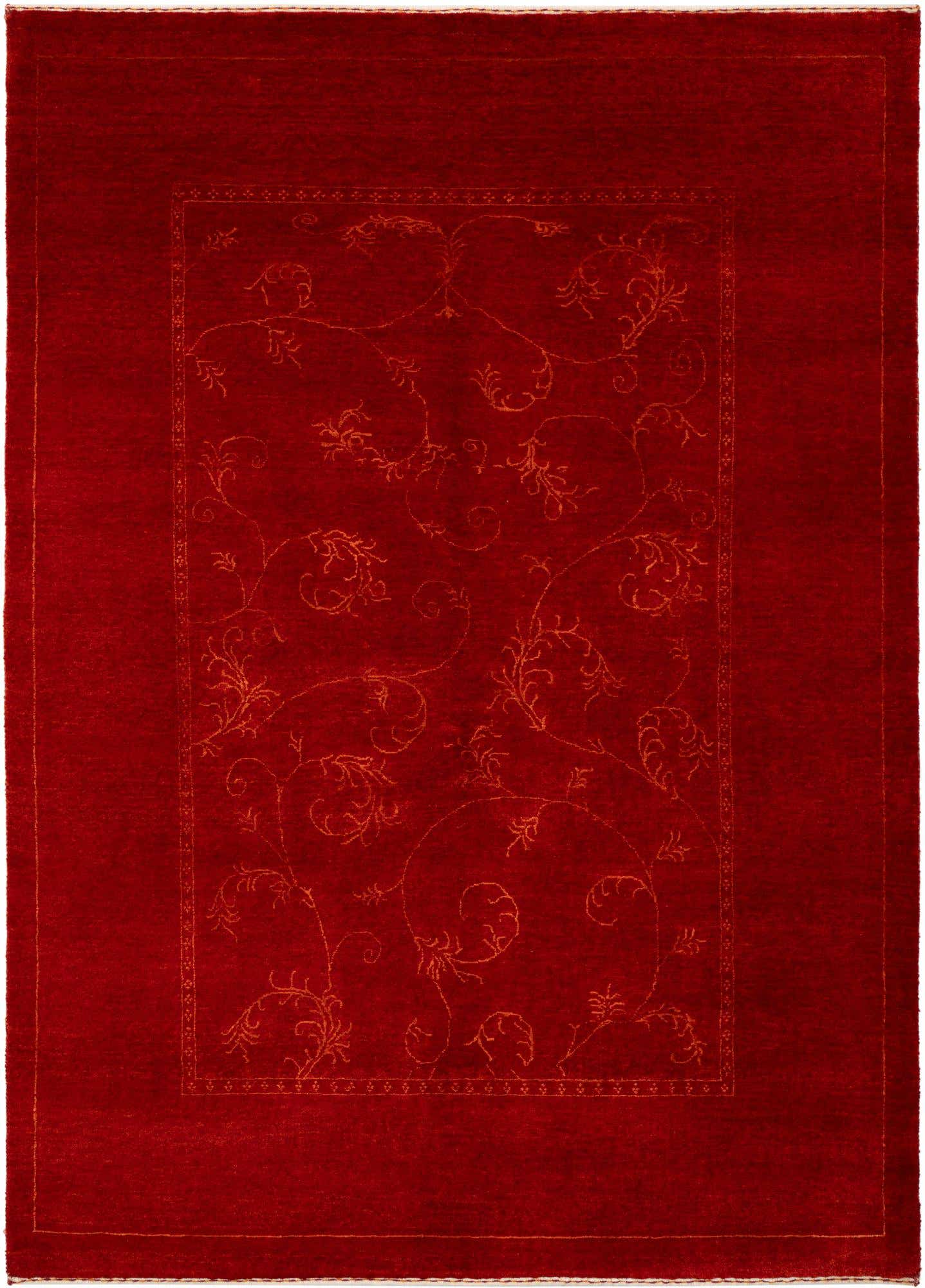 4' 10 x 6' 9 Hand Knotted Gabbeh Wool Rug