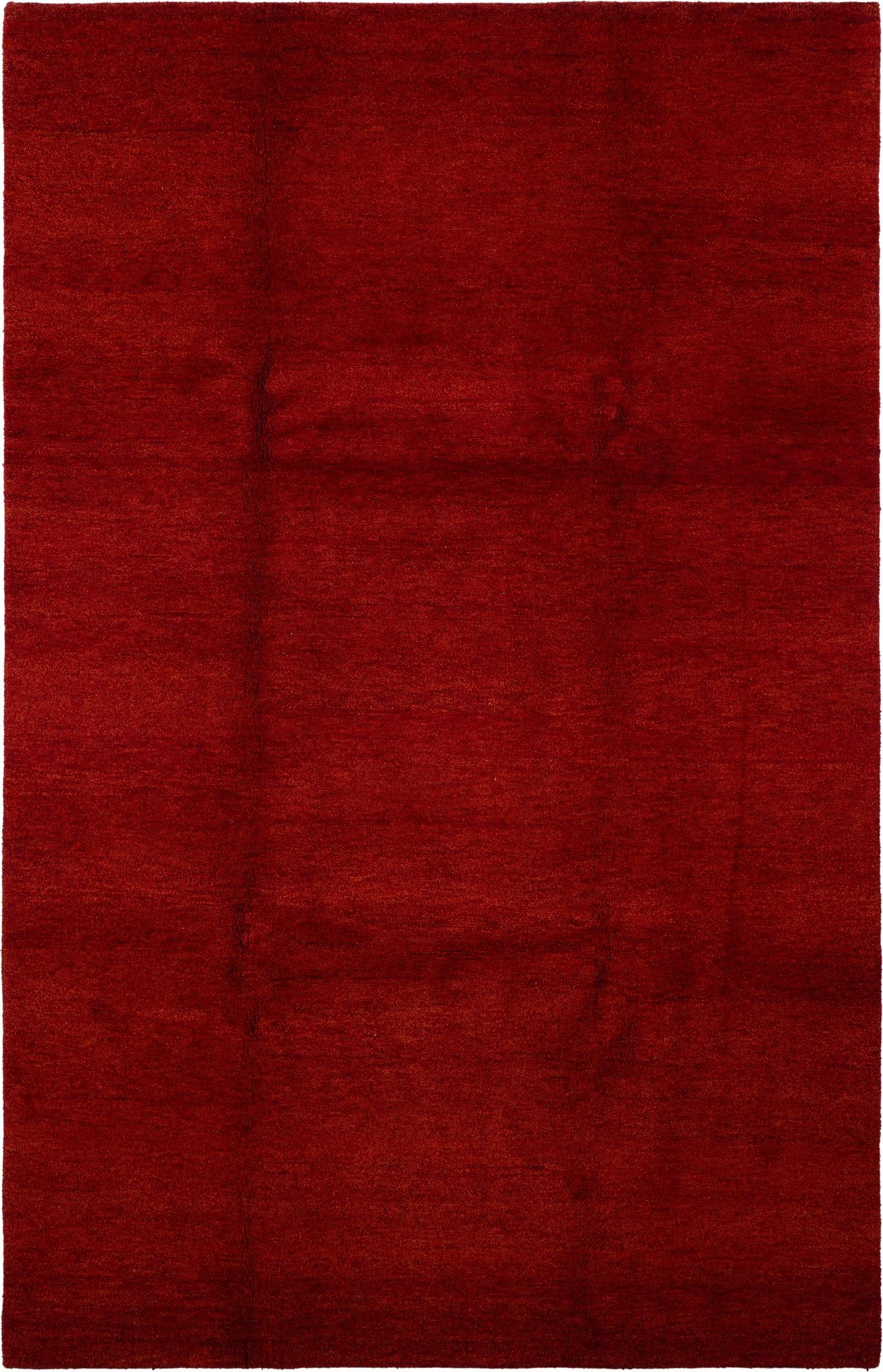 6' 5 x 10' Hand Knotted Gabbeh Wool Rug