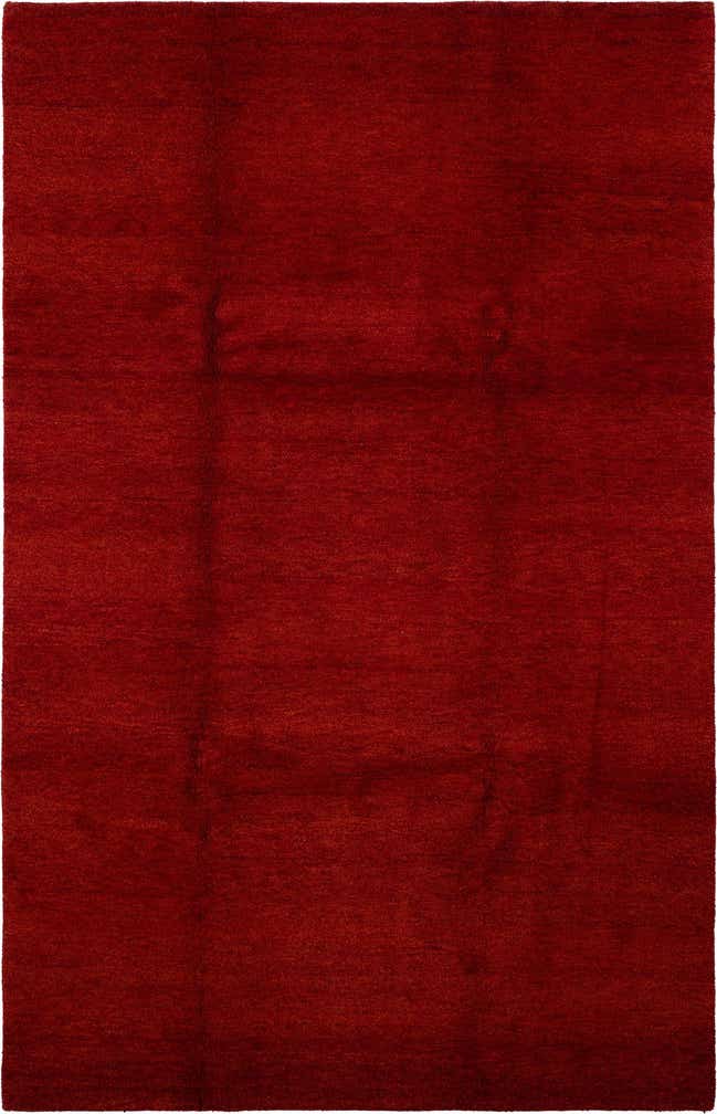 6' 5 x 10' Hand Knotted Gabbeh Wool Rug