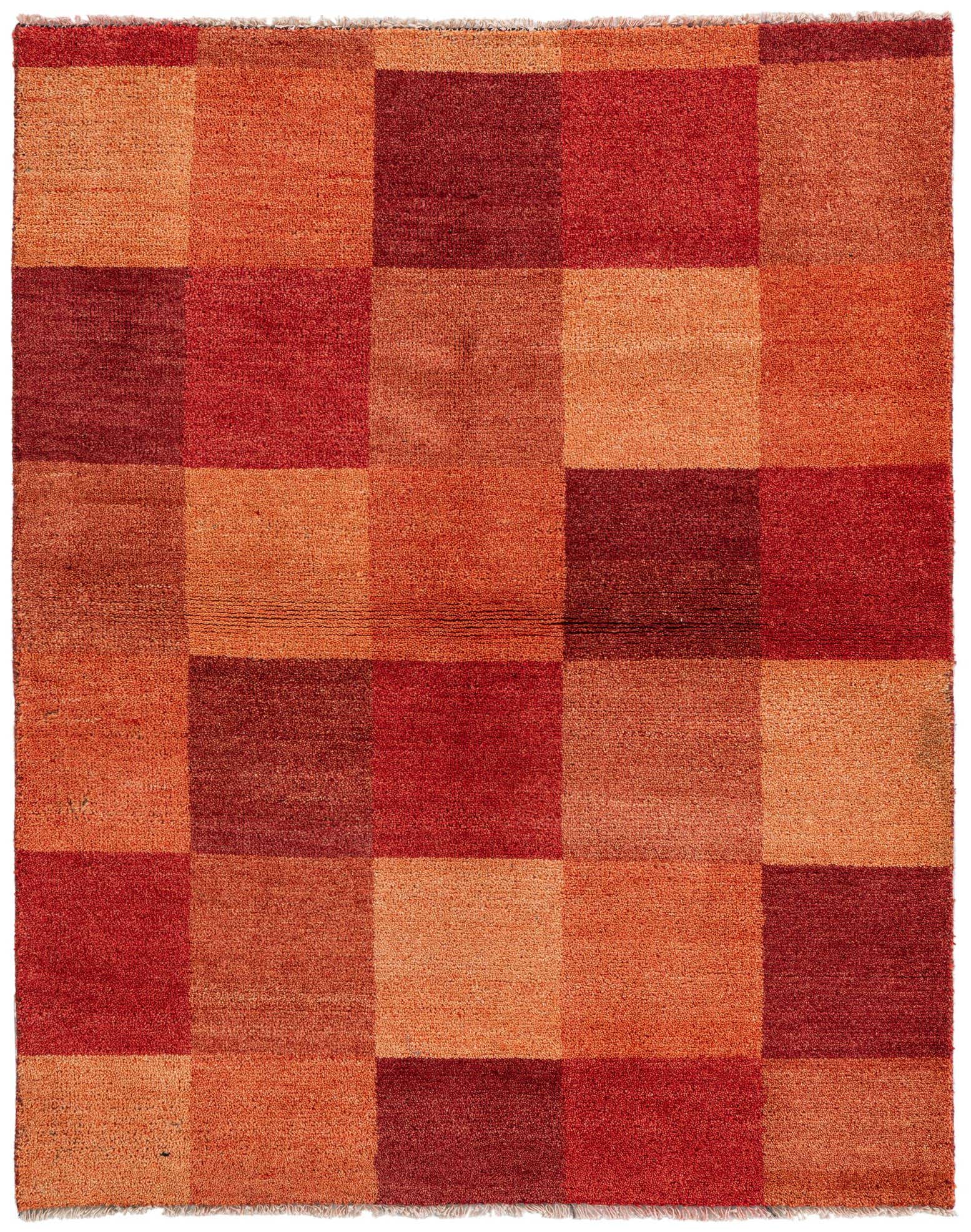 3' 9 x 4' 9 Hand Knotted Gabbeh Persian Wool Rug